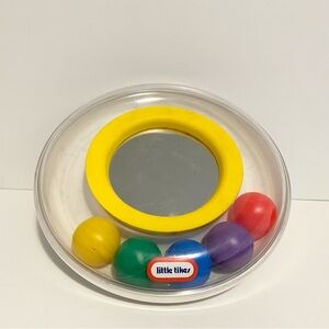 Little Tikes Rock N Spin Mirror Baby Toy Mirror Spinning Balls Vintage 1993